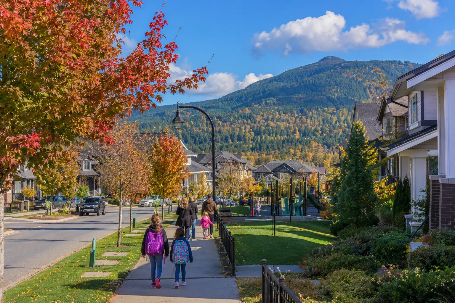 Master-planned homes and trails in Auguston Abbotsford