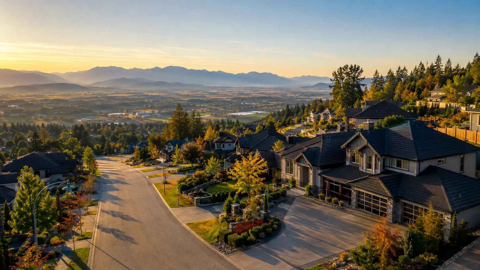 Executive hillside homes in Eagle Mountain Abbotsford