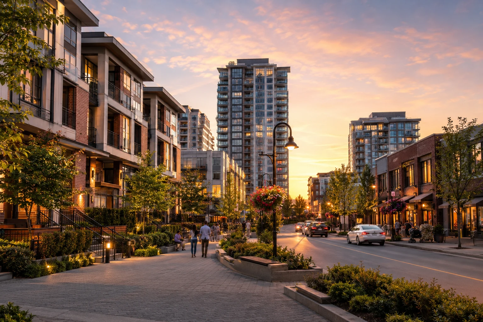 Walkable commercial strip and homes in Douglas Langley City