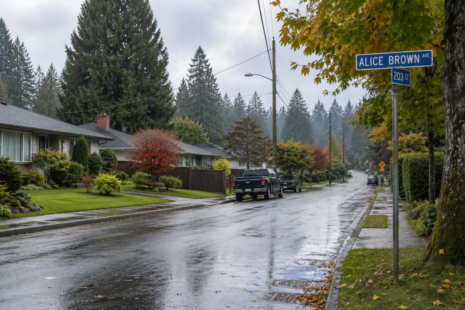 Family homes near Alice Brown Elementary in Langley City
